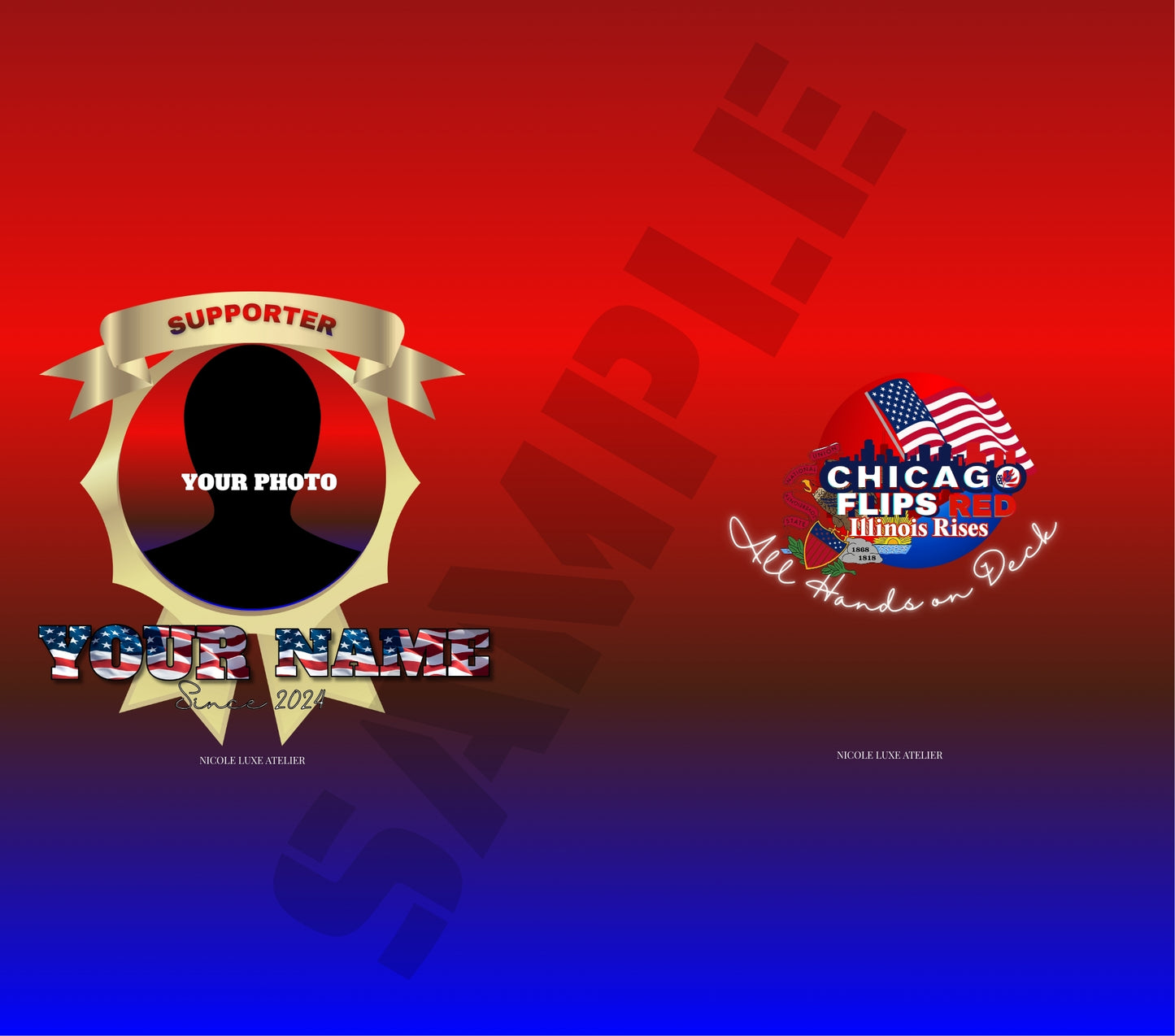 Chicago Flips Red "All Hands on Deck" Drinkware Custom