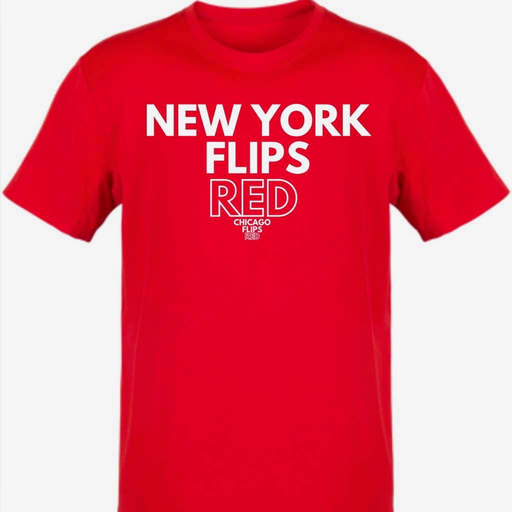 (YOUR CITY OR StATE HERE) Flips Red Unisex USA-Made Midweight T-Shirt - 5040